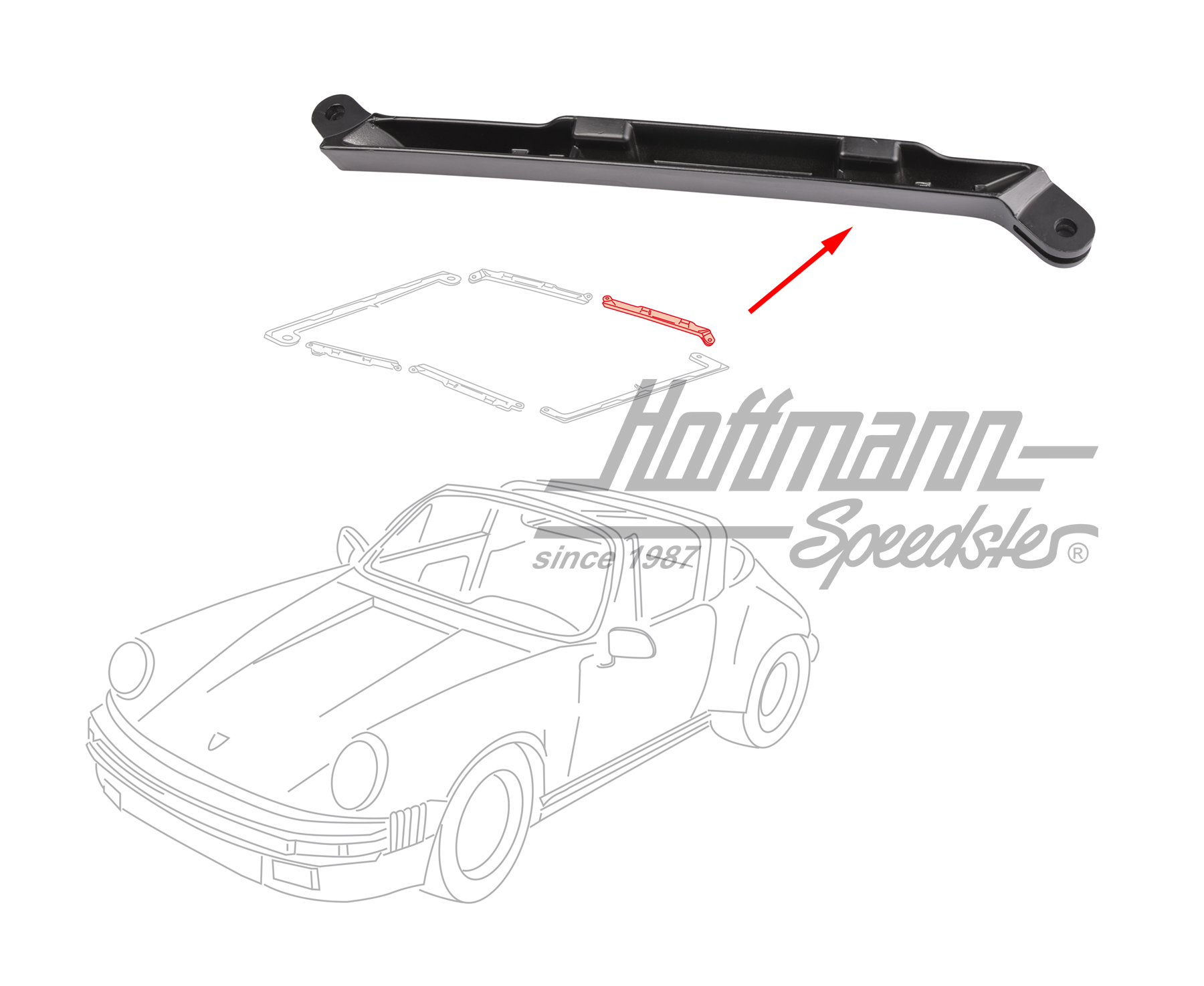 Aluminium frame, Targa top, 911 Targa, rear, left                                                   