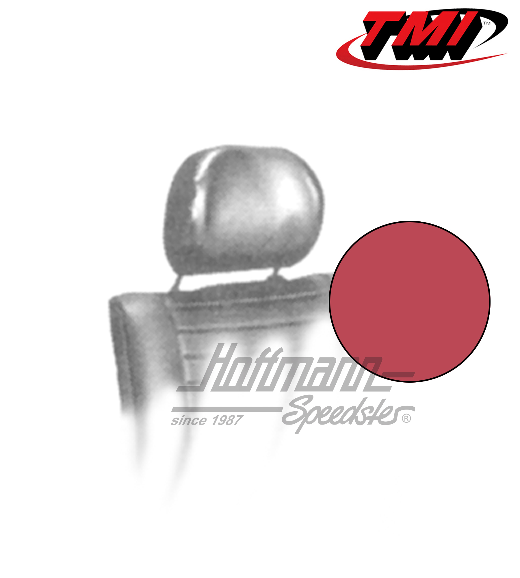 Headrest covers, 8.75-, red | 43-1010-17 | 055-7010