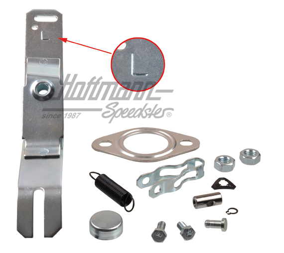 Attachment kit, heat exchanger, left | 043 298 147 A | 020-0104-01