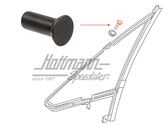 Rivet, vent window, Golf 1, 8.79-12.83                                                              