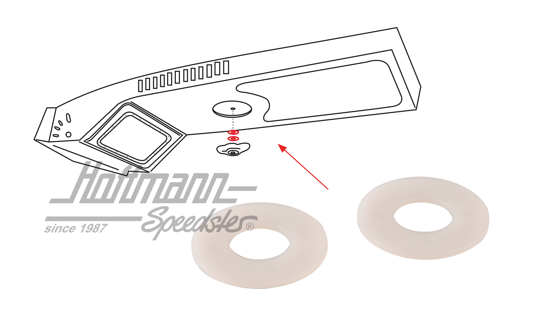 Washers, handle, shut-off valve | 211 817 843 | 089-1412-36