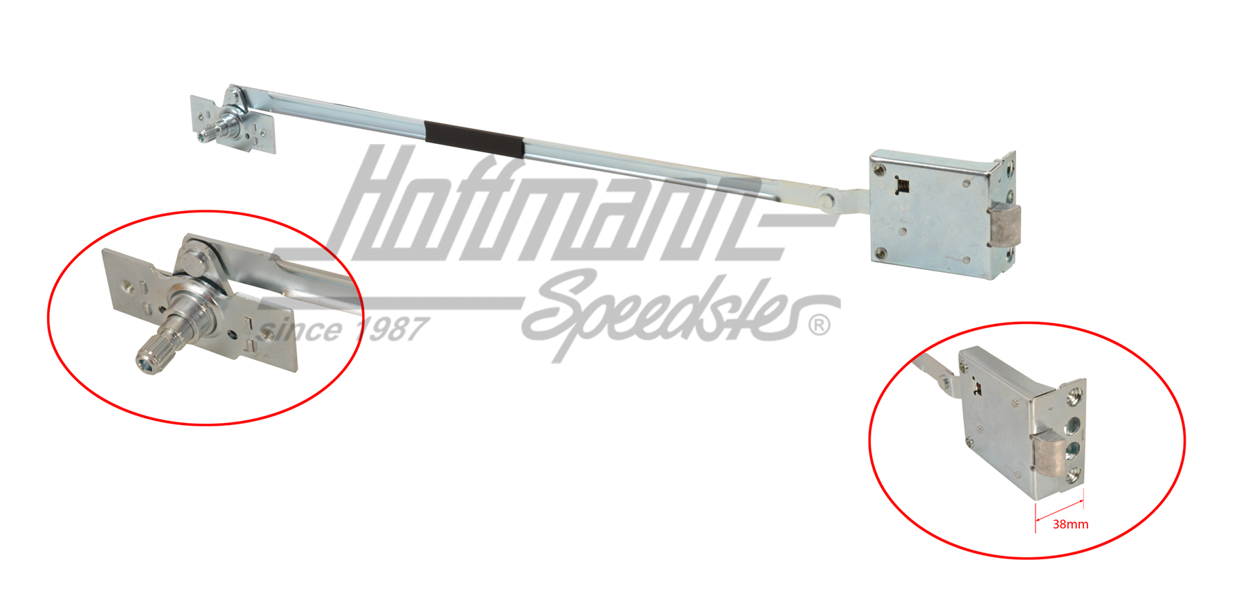 Door lock set, Bus T1, -12.60, left | 211 837 015 B Satz | 089-5048-21