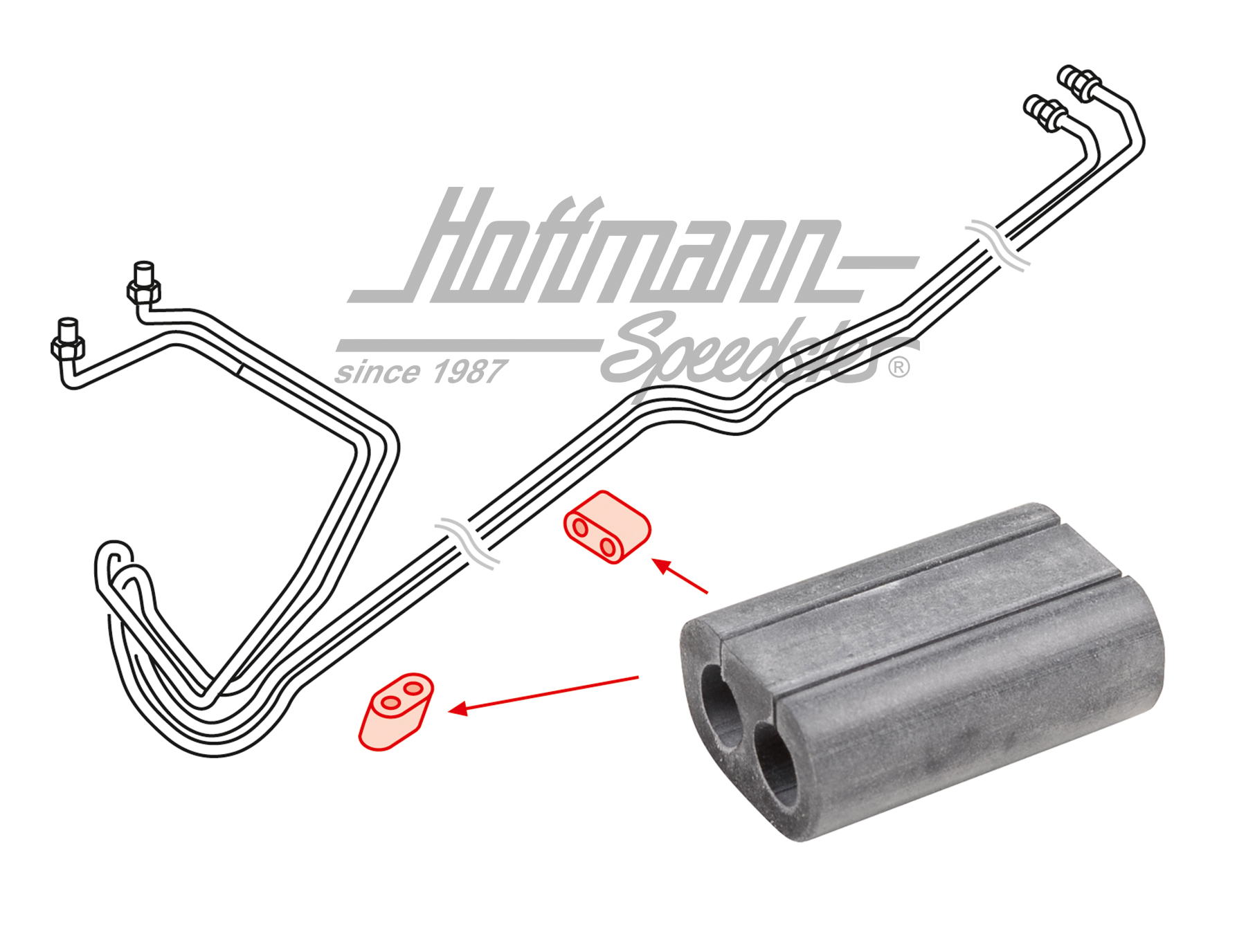 Retainer, brake line, Golf Caddy | 861 201 245 A | 160-2622