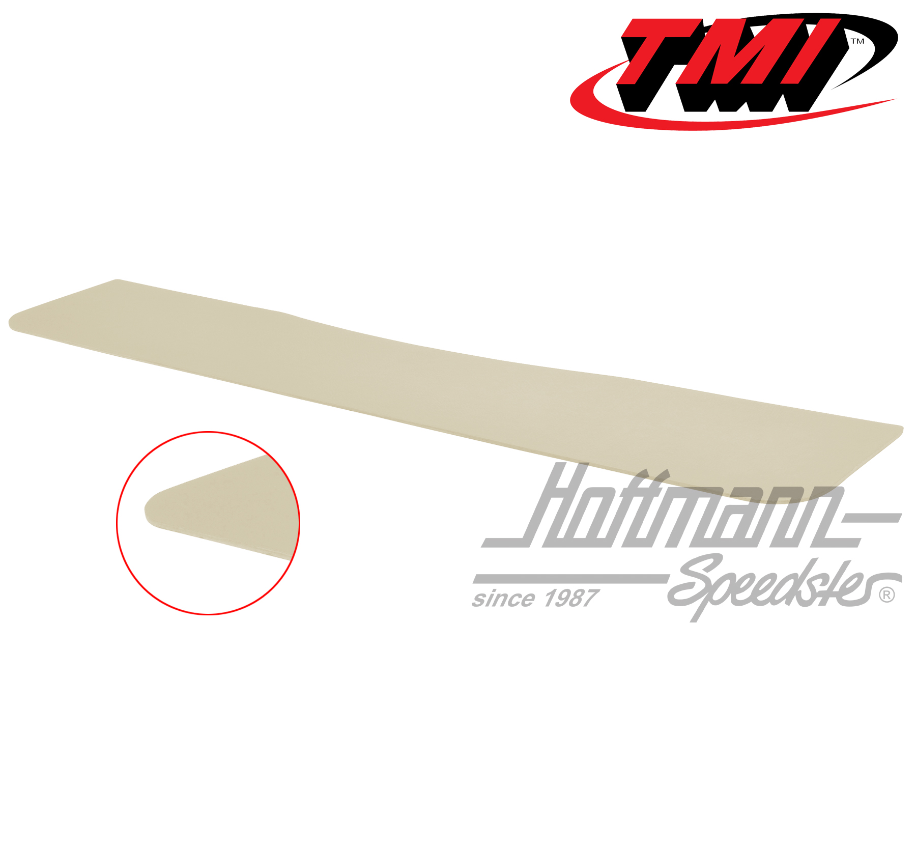 Bench backing panel, upper, -.62, off-white | 10-2139-15 | 098-0714-04