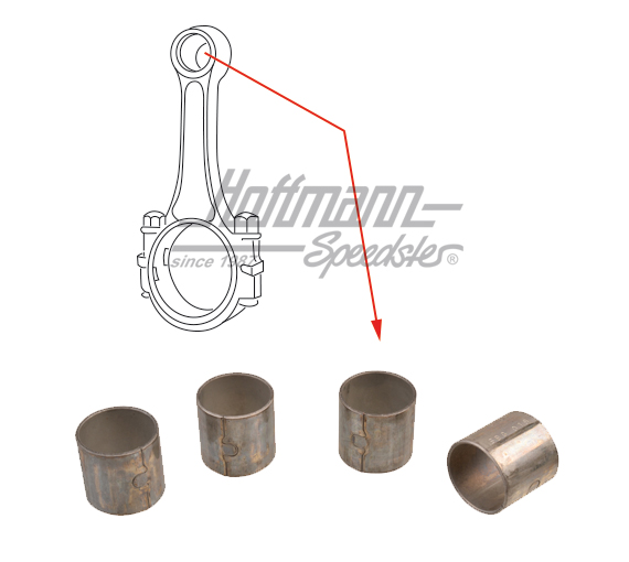 Connecting rod bushings, 1.3-1.6, 8.65-                                                             