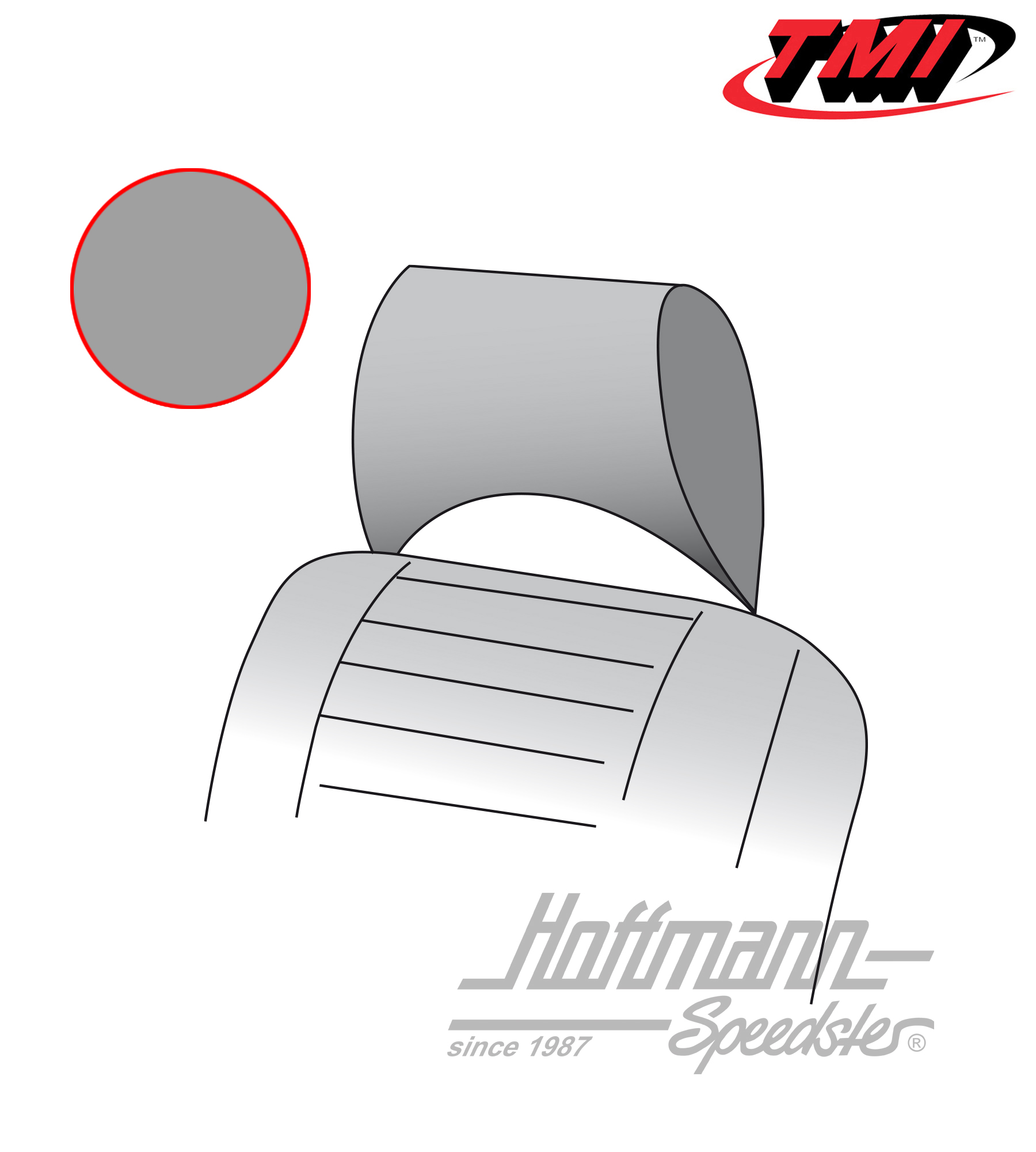 Headrest covers, Bus T2, 73-76, grey | 43-2130-16 | 098-0640-35