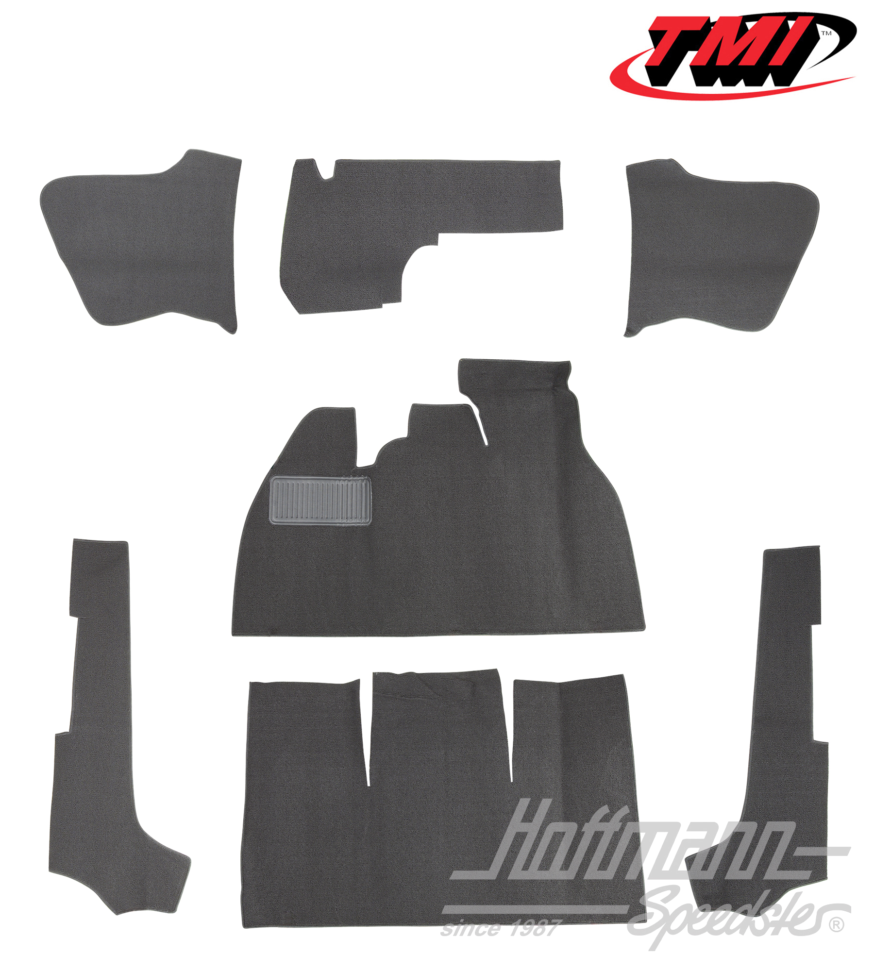 Carpet kit, Convertible, grey, 8.68-7.70 | 34-F1330-407 | 020-5333