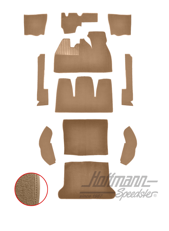 Carpet kit, Beetle Sedan, 8.68-7.72, beige |  | 026-5525