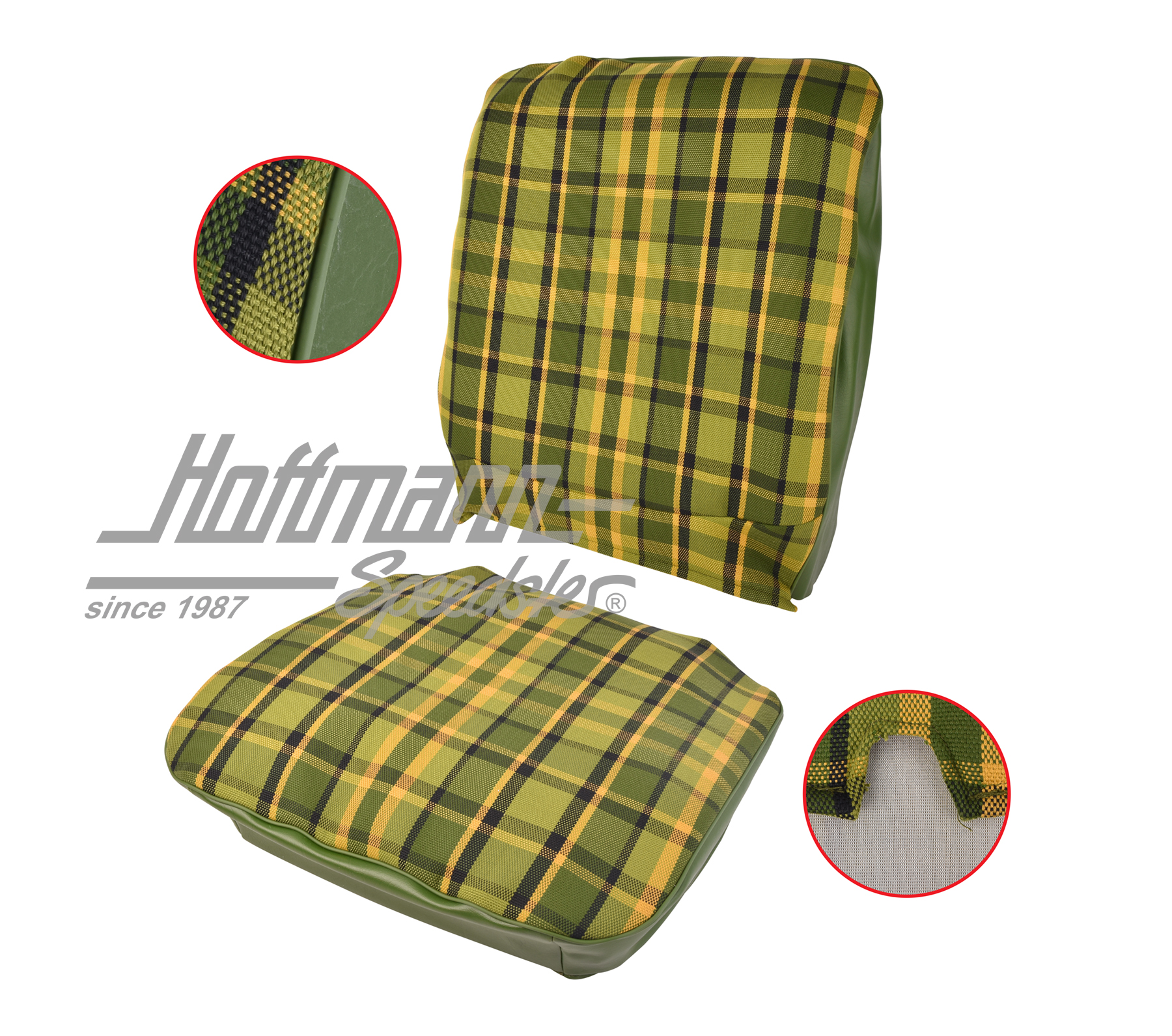 Seat cover, Westfalia, green/yellow, 68-74 |  | 098-1305-56