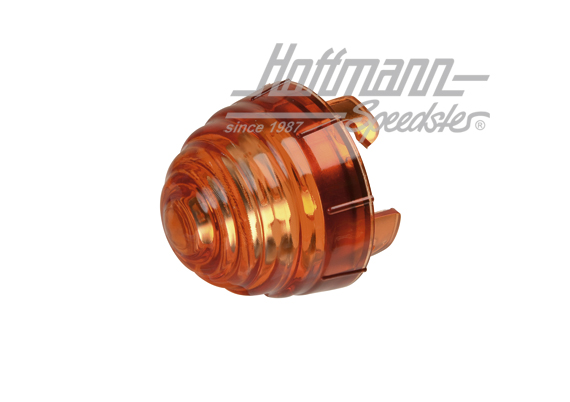 Turn-indicator lens, 356 B/C, front, orange (plastic)                                               