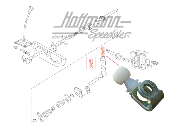 Mounting angel, shift rod, rear,8.82- | 251 711 221 F | 315-1508