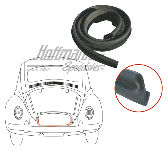 Engine-compartment seal, rear, rear apron, 8.66-                                                    