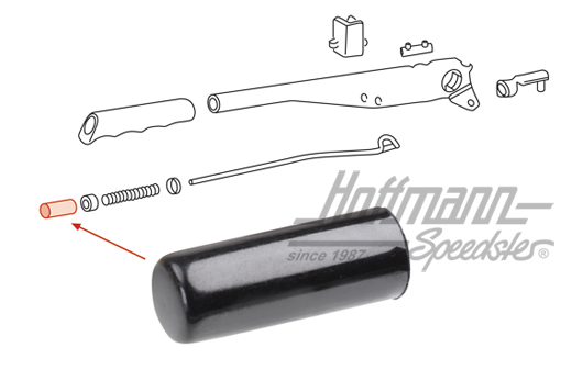 Knob, hand-brake lever, 911, black                                                                  