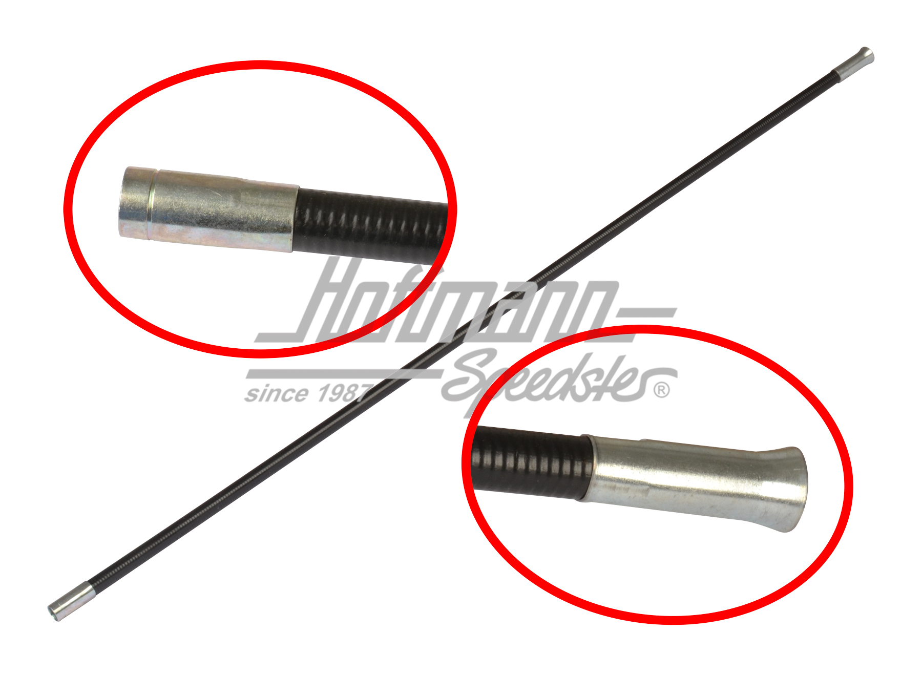 Protecting sleeve, accelerator cable, 650mm | 181 721 551 A | 080-7000