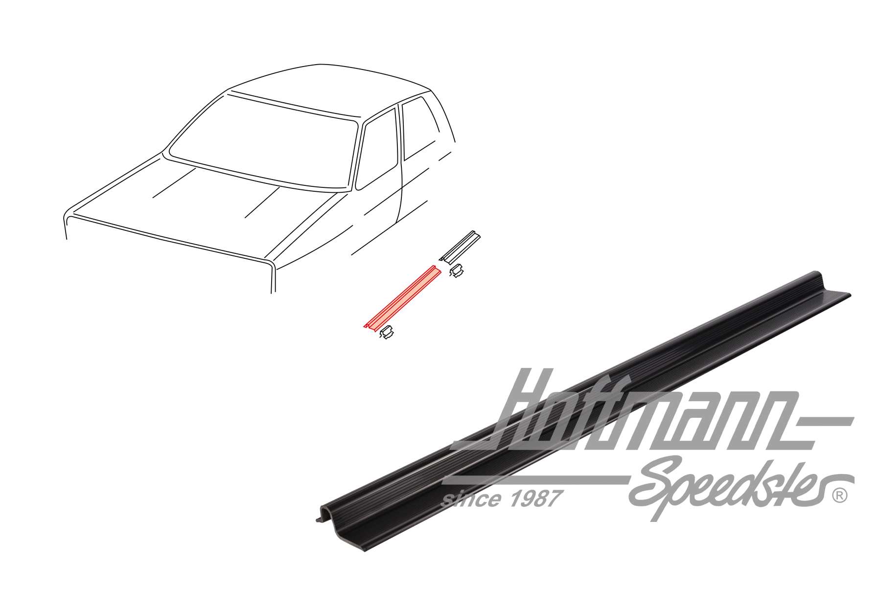 Rocker panel trims, Golf 1, 4-doors, front | 173 853 369 | 180-3163