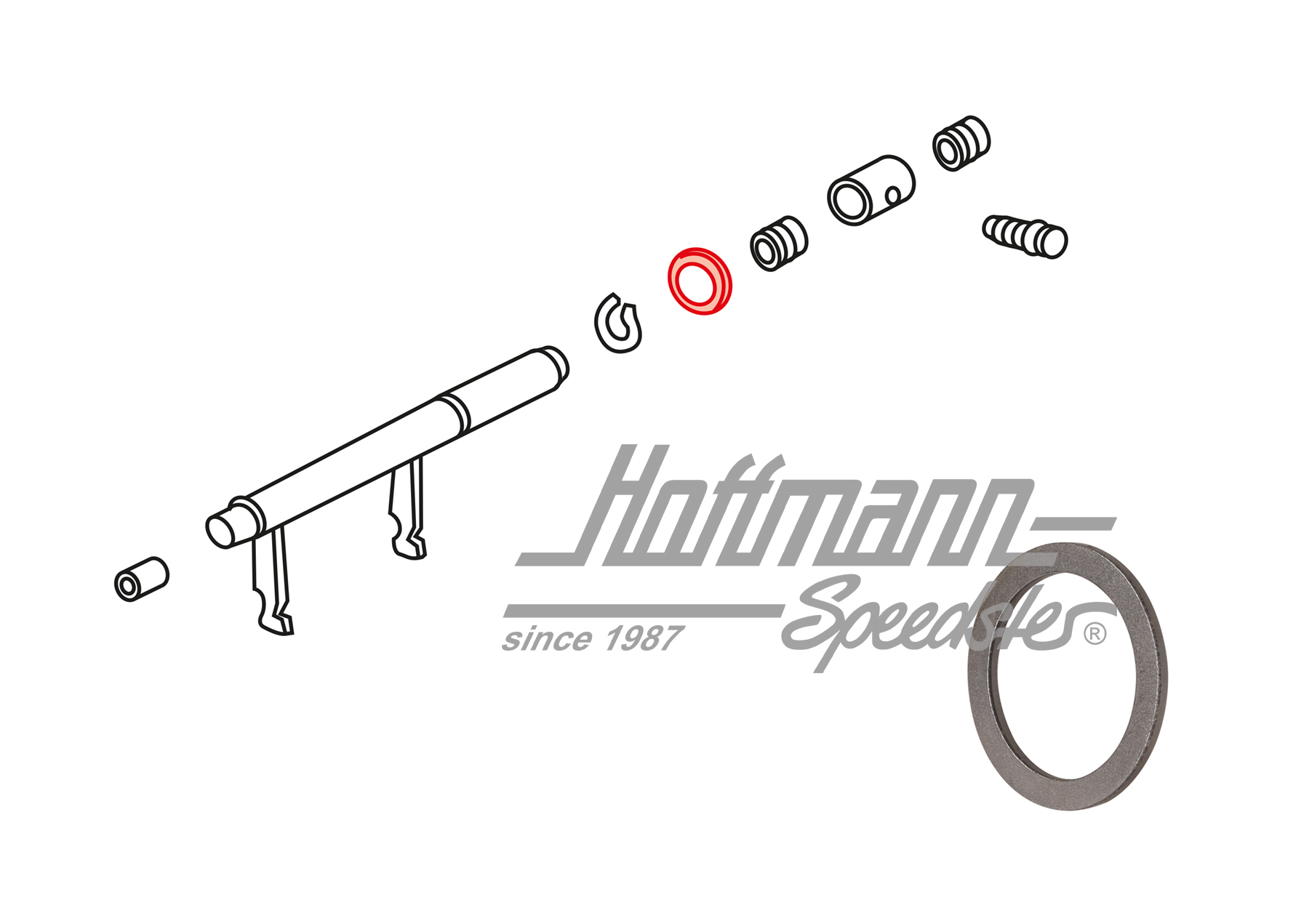 Washer, release shaft, 20.1mm | 113 141 717 A | 020-4537-31