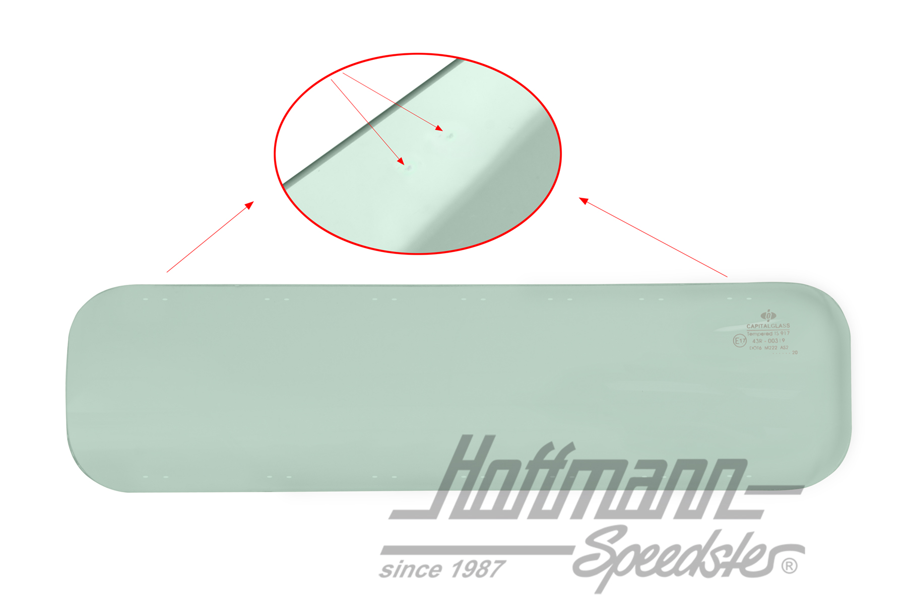 Skylight glass, Bus T1 Samba, green | 241 845 601 grün | 089-0012