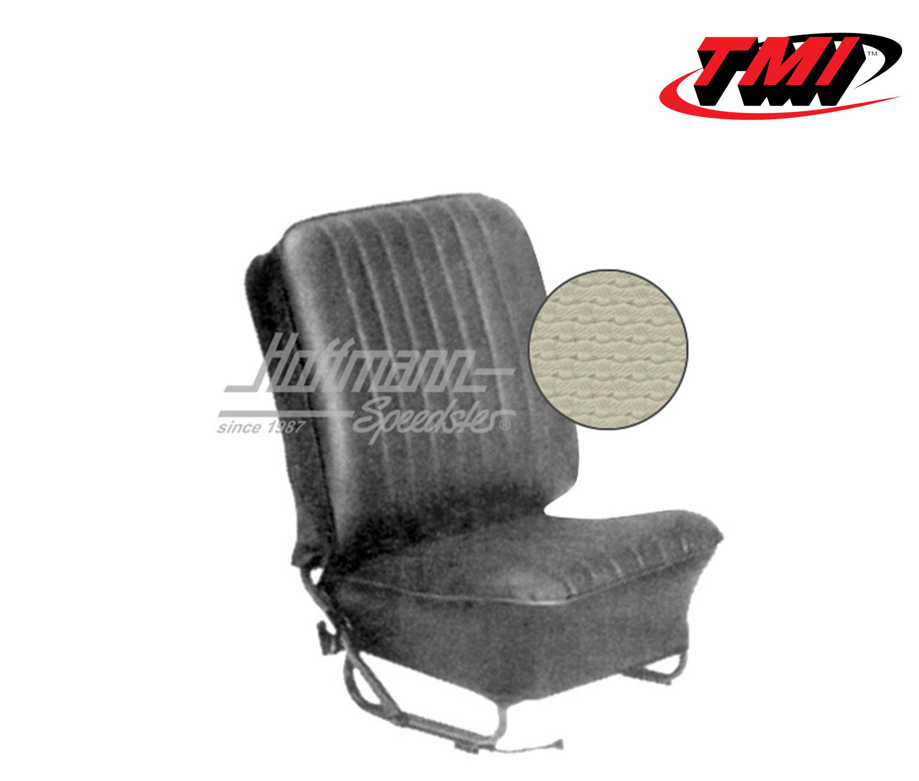 Seat upholstery, Sedan, 8.57-7.64, Basketweave, off-white | 43-1123-05 | 055-5650