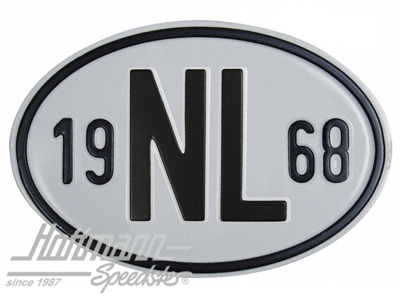 Nationality plate "NL", alu, with year 1968 |  | 020-2391-68