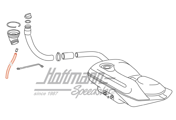 Overflow hose, tank filler neck                                                                     