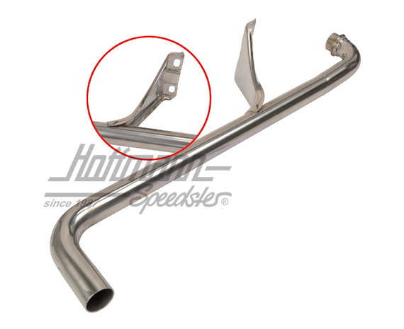 Exhaust tailpipe, Bus T2, 1.3-1.6, stainless steel                                                  