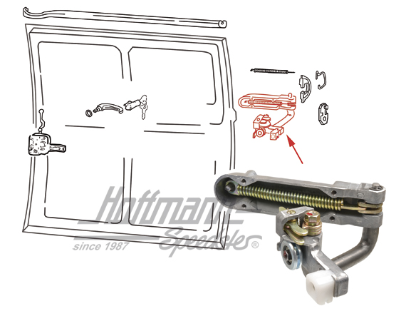 Hinge, complete, sliding door, right | 281 843 336 A | 097-1040-12