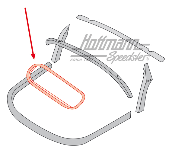 Rear window frame, complete, 8.62-5.74                                                              