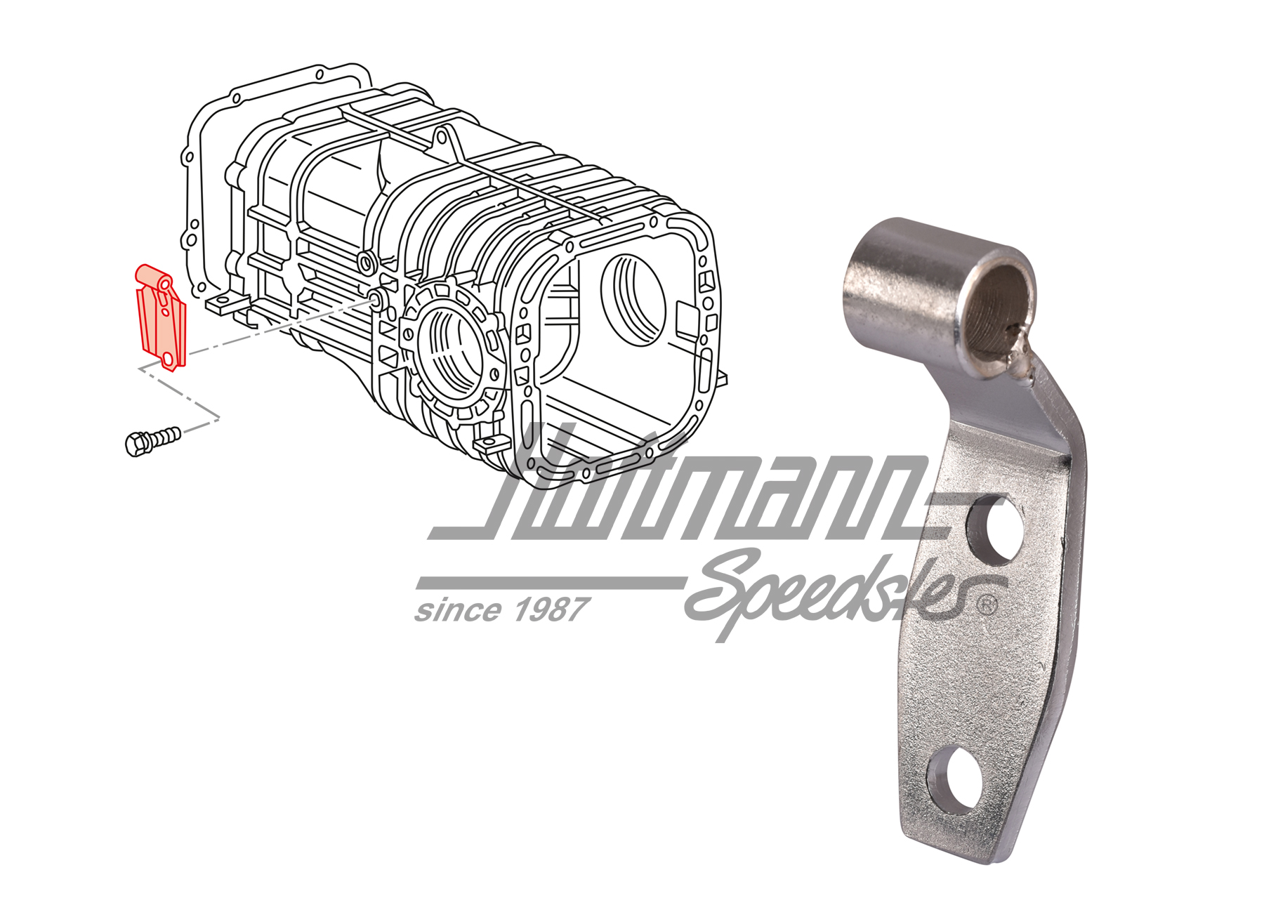 Retainer, clutch cable guide, Bus T2/T3 | 002 301 161 A | 090-0710