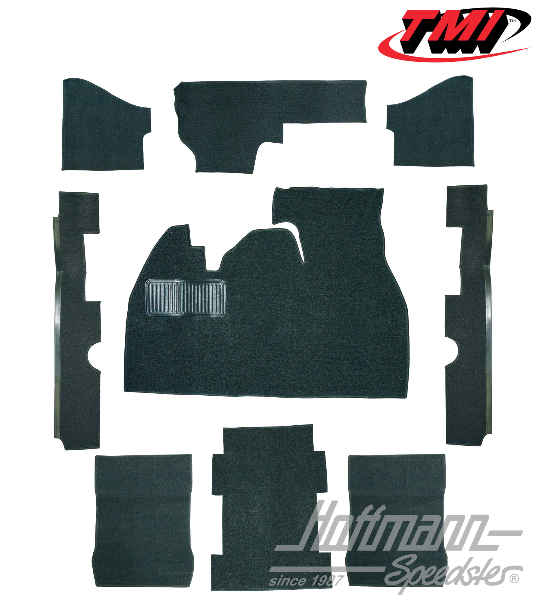 Carpet kit, Sedan, black, 1303 | 34-F1214-301 | 020-5306
