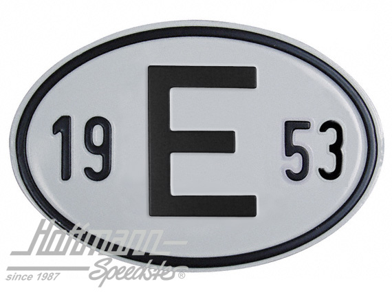 Nationality plate "E", alu, with year 1953 |  | 020-2403-53