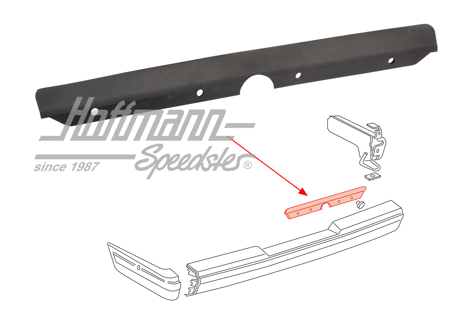 Cover, bumper, rear | 255 807 397 | 370-2280-10