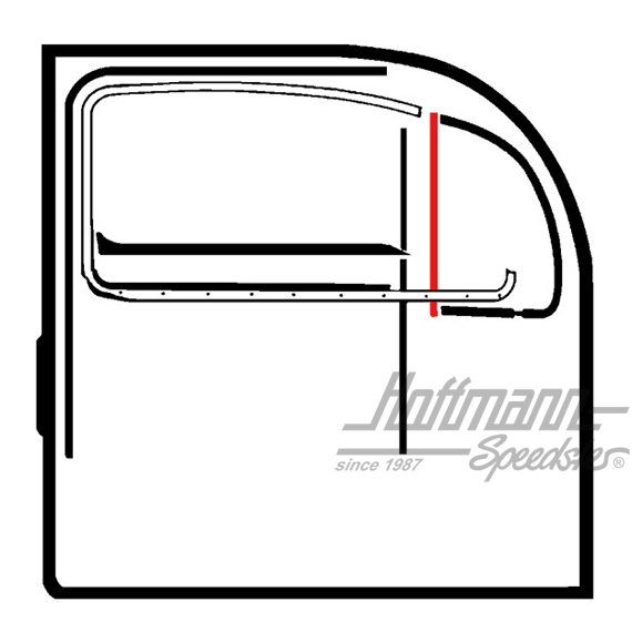 Seal, vent window, vertical, -7.64                                                                  