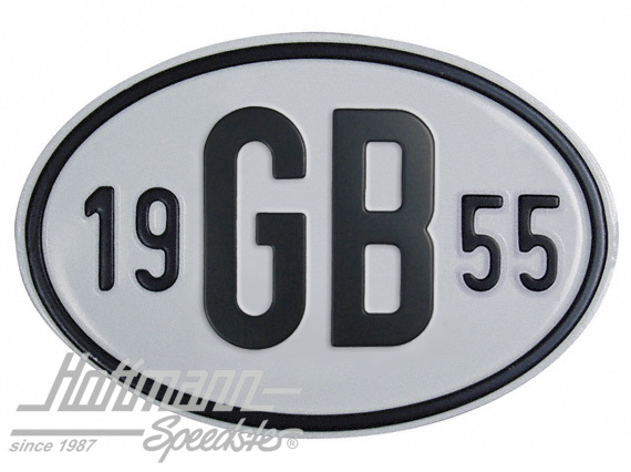 Nationality plate "GB", alu, with year 1955 |  | 020-2404-55