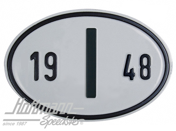 Nationality plate "I", alu, with year 1948 |  | 020-2402-48