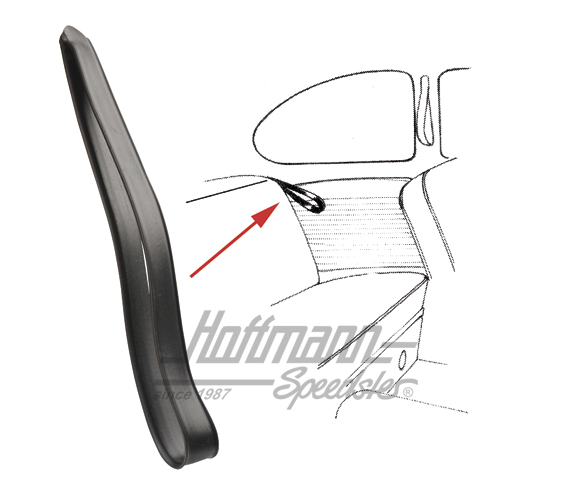 Pull loop, rear bench, black | 155 885 665 | 055-5001