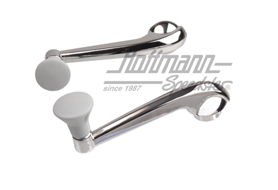 Window winder, chromed/grey, -7.67 | 141 837 581 D GY | 020-2372-04