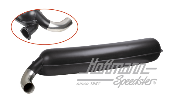 Sports exhaust, sheet steel, 1x70mm, 75-89                                                          