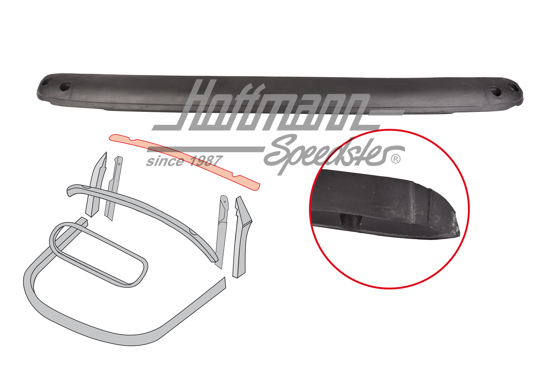 Front header bow (plastic), 8.67-7.72 | 151 871 189 FK | 020-4603-08
