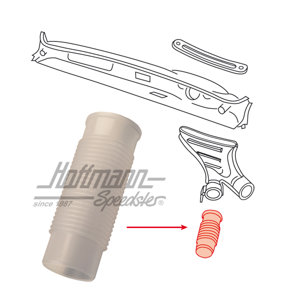 Hose, fresh air, front, left/right | 141 255 907 | 066-0123-22