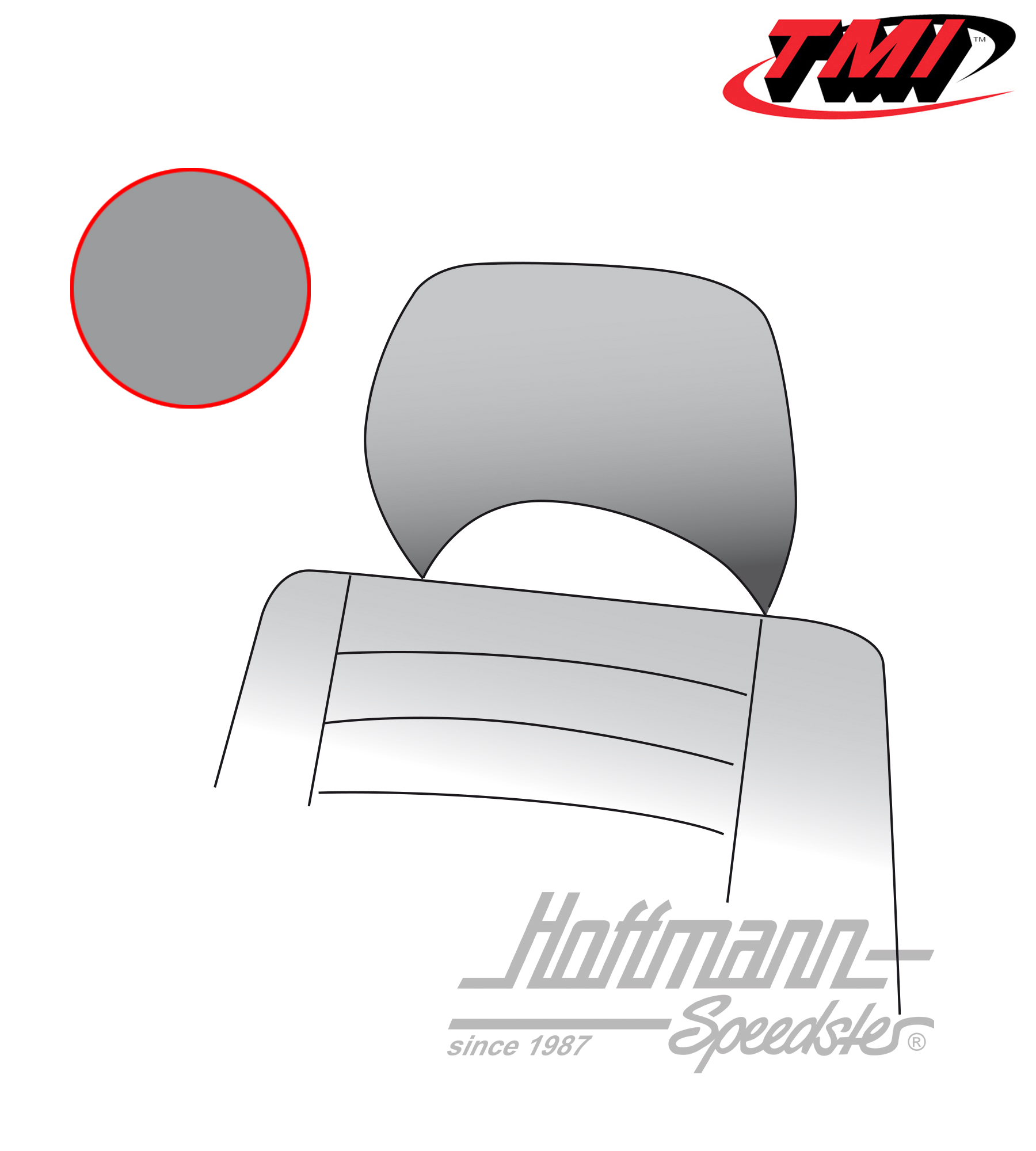 Headrest covers, Bus T2, 76-79, grey | 43-2131-16 | 098-0643-35