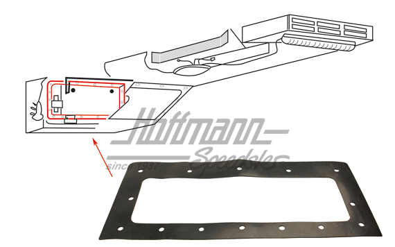 Seal, vent flap, Bus T1 | 211 817 757 | 089-1412-10
