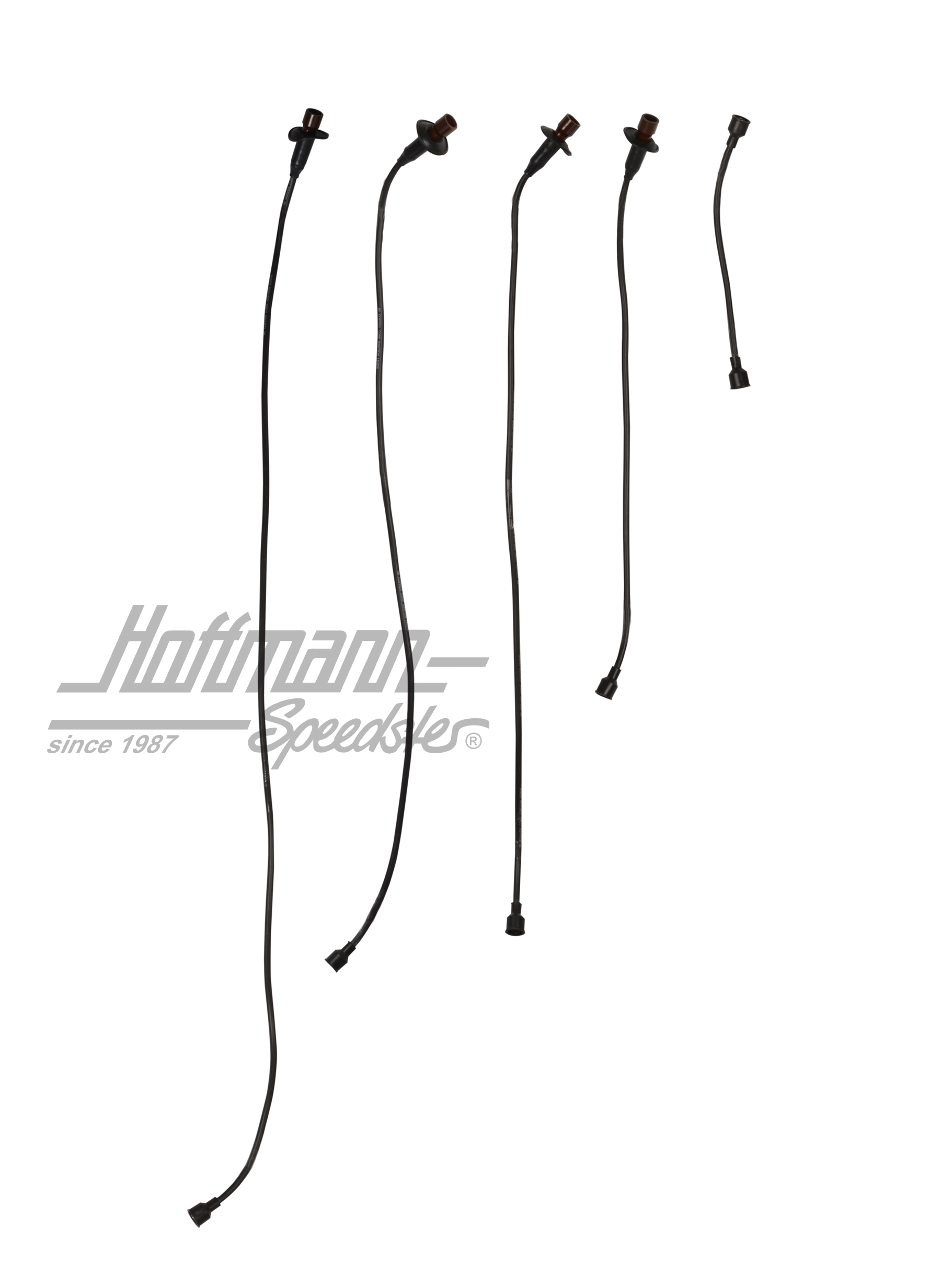 Ignition wire set, black, 356/912, Top Quality                                                      