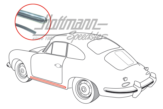 Moulding, under door, 356 B+C, left/right                                                           