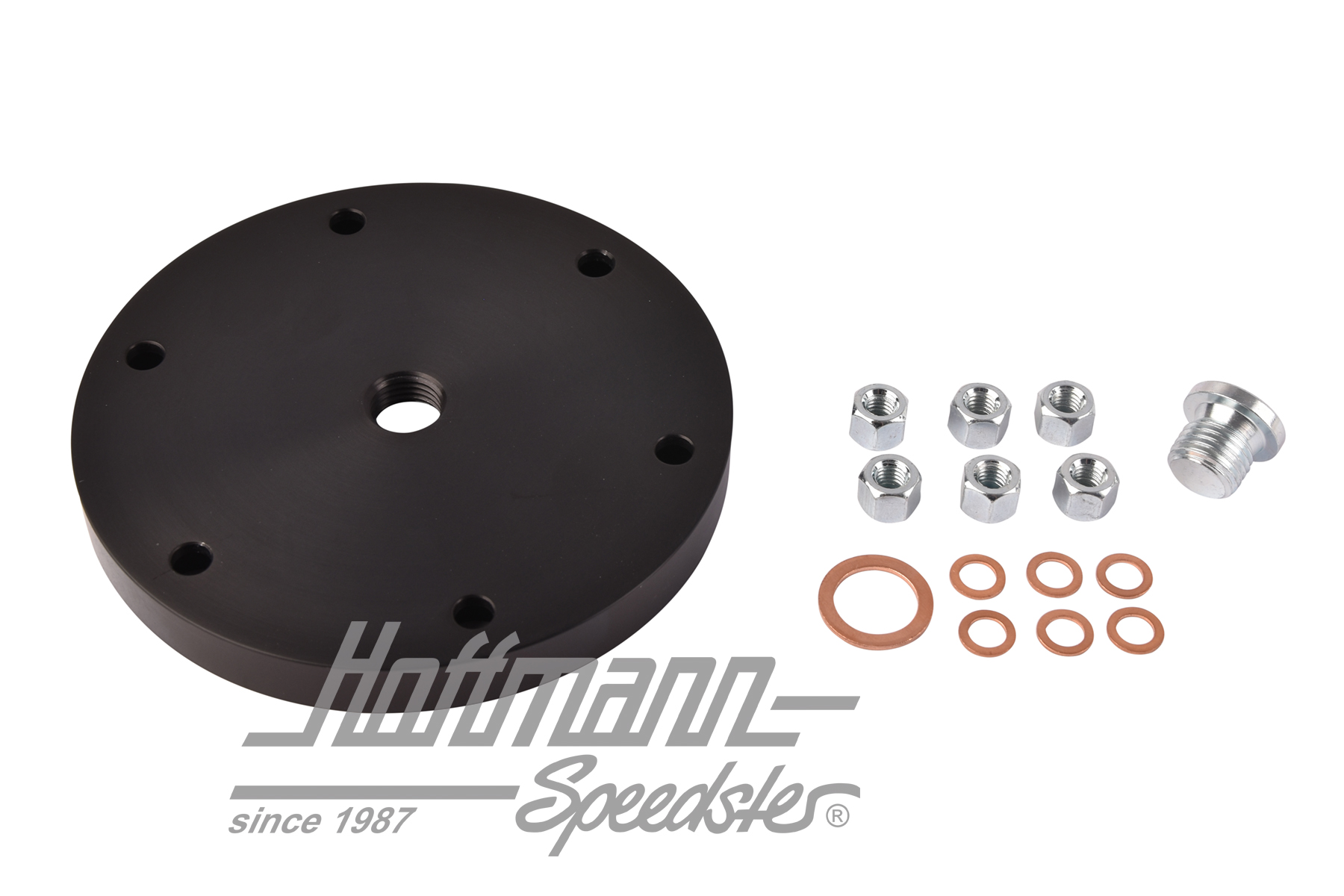Oil sump plate, aluminium, black                                                                    