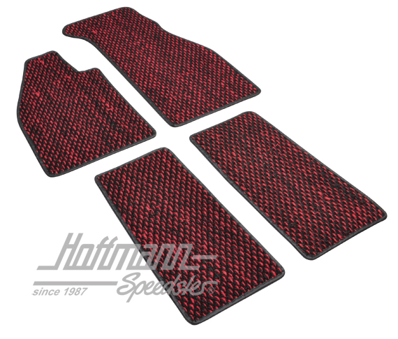 Floor mats, coco, .59-.72, red/black | ZVW 2BRD | 020-5381-27