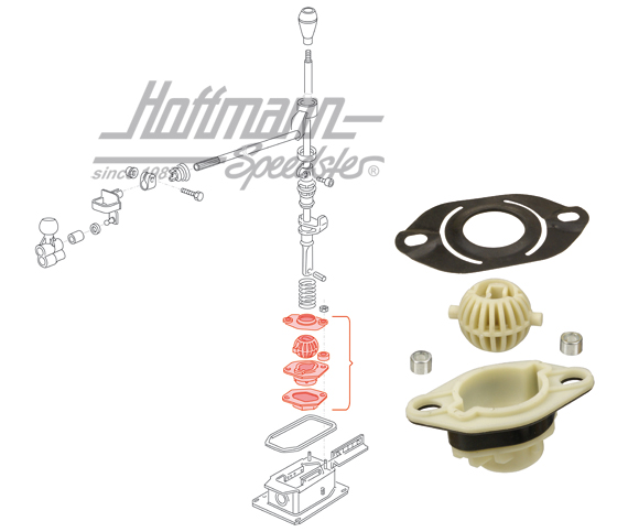 Repair kit, shift lever, lower, 1.0-1.8                                                             