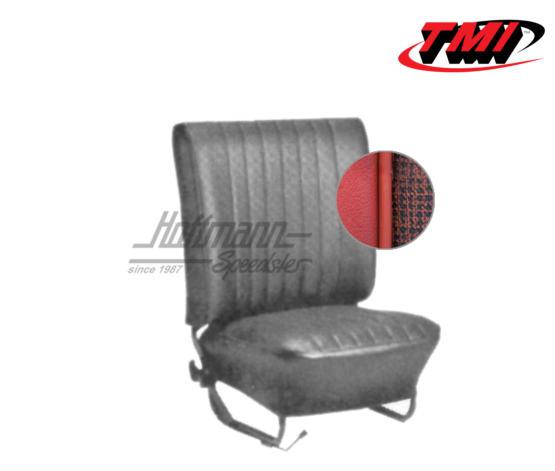 Seat upholstery, Sedan, 8.64-7.67, Mesh, red | 43-1124-23-338 | 055-5517-15