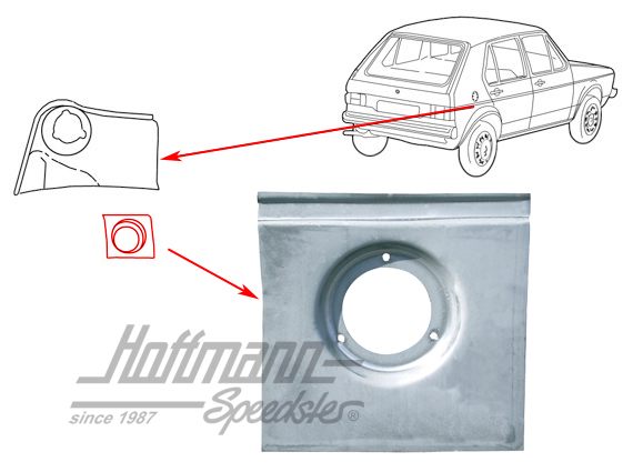 Fuel tank panel, inner | 620 29 0 | 185-0360