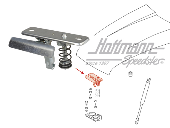 Upper part, front-hood lock, 65-73                                                                  