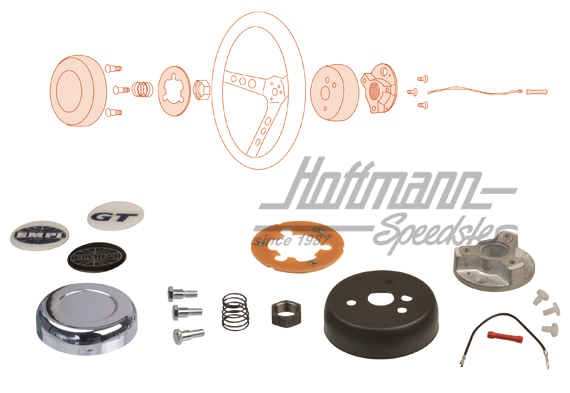 Steering-wheel hub (adapter), Empi, 8.59-12.73 | --- --- --- | 020-3288-12